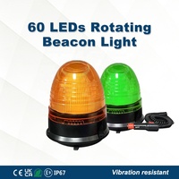 Feux de signalisation LED ambre 12W, DC12-24V, 60 pièces, lampe de sécurité clignotante et rotative pour camion, remorque, bus, engins de construction