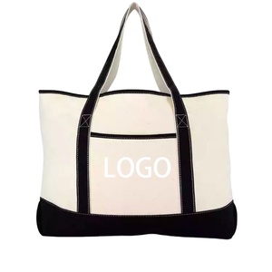 Sac de plage avec poche zippée, sac de plage d'été en toile de coton personnalisé de qualité recyclable pour femmes - Product Image 1