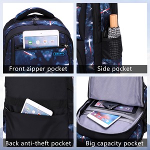 Sacs d'École en Gros Lot de 3 Pièces avec <span class=keywords><strong>Sac</strong></span> Repas pour Garçons Enfants Élèves <span class=keywords><strong>Sac</strong></span> à Dos Grande Capacité Noir - Product Image 5