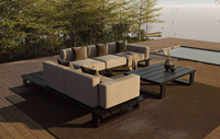 Modernes Wasserdichtes Leichtgewichtiges Aluminium Outdoor-Sofa-Set Möbel für Hotel Garten Resort Innenhof Villa