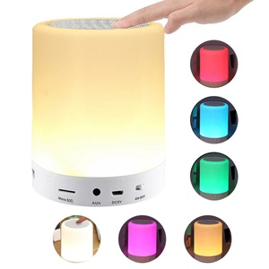 Enceinte Bluetooth portable intelligente avec lumière LED colorée, haut-parleur tactile, lumière nocturne réglable de différentes couleurs, prix d'usine - Product Image 2
