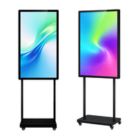 MoDual Pole - Reproductor de Pantalla LCD Móvil con Ruedas para Publicidad en Centros Comerciales y Promoción Minorista