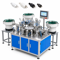 Machine d'assemblage de prises électriques entièrement automatique à haute efficacité QFW avec contrôle PLC, ligne d'assemblage de chargeurs