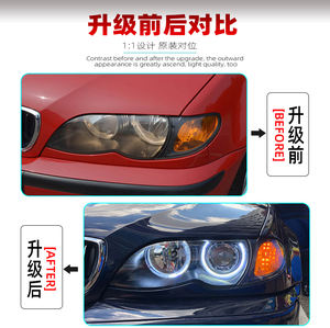 Phares Avant LED Xénon Facelift pour BMW Série 3 <span class=keywords><strong>E46</strong></span> 1998 à 2004 <span class=keywords><strong>Angel</strong></span> <span class=keywords><strong>Eyes</strong></span> Couvercle en Verre de Phare pour Coupé - Product Image 3