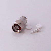 Connecteur coaxial RF mâle à souder pour câble super flexible en mousse de 1/2 pouce, DC-11 GHz, personnalisation acceptable, pour les tests