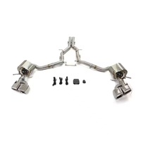 Échappement Catback en Acier Inoxydable TLS 1,5 mm Poli Miroir avec Valve de Commutation Sonore Haute Fréquence pour Benz C63 AMG W204 2011-2015 6.2 V8