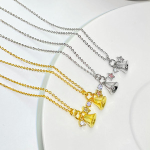 Foxi Bijoux En Gros Personnalisé Petite Étoile Accessoires Femmes Mignon Petite Cloche Pendentif Collier pour Dame - Product Image 1