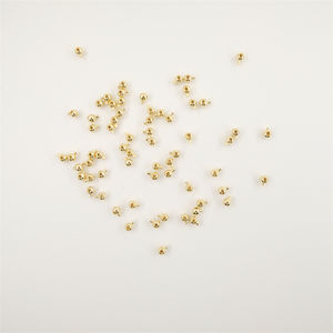 100 pezzi di perline rotonde 14k placcate oro 18k perline piatte riempite d'oro - Product Image 4