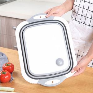 Eco-Friendly Household Folding Vegetable Board Anti-Slip Multifunctional Plastic Cutting Board PP Adhesive Basin for Vegetable - Product Image 1