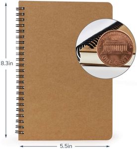 Custom Hardcover Travel Writing Notebooks <b>Journal</b> A5 Size Spiral Binding Free Sample Gift Option with Custom Color & Logo - Product Image 3
