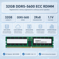 Mémoire serveur AC830717 32 Go DDR5-5600 ECC PC5-44800 pour archivage de dossiers judiciaires, fourniture OEM