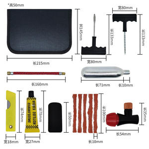Kit de Reparación de Neumáticos Wantu con Inflador de CO2, Tela Oxford 600D de Acero, Juego de Herramientas de Emergencia para Bicicleta y Motocicleta - Product Image 3