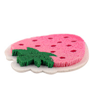 Brosse à dents broderie tissu autocollant et ordinateur broderie 3D motif de fruits fraise broderie dessin animé Patch tissu PVC dentelle
