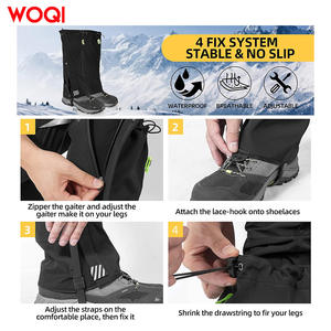 Protège-jambes WOQI pour adultes, protection pour sports d'hiver en plein air, imperméables, respirants, en polyester, pour alpinisme, randonnée, camping - Product Image 5