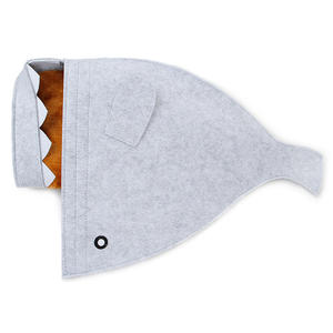 Plush Cartoon Animal Shark Shape Foldable Pet <b>Bed</b> for Dogs & <b>Cats</b> Removable Washable <b>Cover</b> RPET Material Polyester Fill - Product Image 4