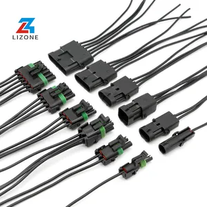 Hot sale 1.5mm series 1 2 3 4 6 p car terminal auto wiring male female automotive connector plug wire harness with wire cable