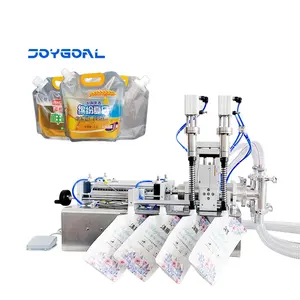 Máquina de llenado semiautomática de 2/4/6 boquillas, con boquilla de pie, para agua potable, leche y zumo, doypack
