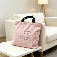 Sac à fermeture éclair en toile à motif de dessin animé imprimé personnalisé, sac de rangement durable et réutilisable, pochette d'emballage compacte, voyage en plein air