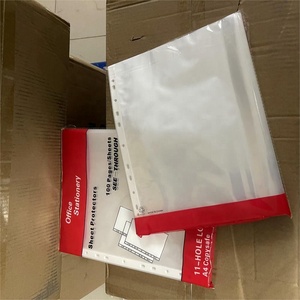 Grosir harga yang baik kualitas baik tahan air halus bening plastik 11 lubang longgar daun pp lembar pelindung untuk dokumen - Product Image 5