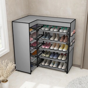 Étagère à chaussures en tissu non tissé, capacité de 36 à 49 paires, design moderne, meuble de rangement autoportant pour la maison - Product Image 5