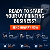 Promo Panas Printer UV Flatbed Roll-to-Roll A3 DX7 I3200 Print Head LED Curing 6-Warna Tinta Campuran Katun-Poliester 60x90cm 10ppm