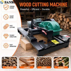 Fendeuse <span class=keywords><strong>de</strong></span> bûches mobile BANMO avec frein, roues en nylon, lame simple/double en option, 220V, usage domestique et industriel - Product Image 1
