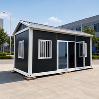 Maison conteneur portable de 20 pieds, préfabriquée, modulaire, mobile, pour habitation, toilettes, bureau ou espace de vie