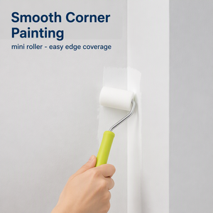 Kit de rouleaux à <span class=keywords><strong>peinture</strong></span> en mousse de haute qualité de 2 pouces <span class=keywords><strong>avec</strong></span> 4 manchons de rechange, texture diamant, bac à <span class=keywords><strong>peinture</strong></span>, pour rénovation domestique et <span class=keywords><strong>peinture</strong></span> DIY - Product Image 5