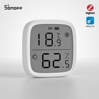 SONOFFSNZB-02D Sensor Suhu dan Kelembapan Layar LCD Sensor Zigbee Pintar Bekerja dengan Alexa Google Home Kontrol Suara Sakelar Pintar