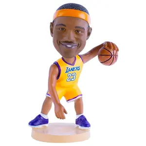 Figuras de resina de nba para coleção, personagens personalizadas da famosa pessoa james bobble head