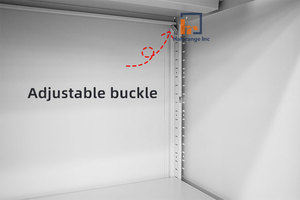 Modern Freestanding Steel Office Filing Cabinet with 2 Swing <b>Doors</b>-Durable Storage Solution - Product Image 3