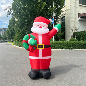 Decoración Navideña <span class=keywords><strong>Inflable</strong></span>, Santa Claus de 6-8 Pies, Tela Oxford Impermeable para Fiestas Comerciales al Aire Libre - Product Image 3