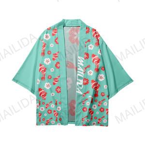 ชุดคอสเพลย์ฮาราจูกุ พิมพ์ลายแบบซับลิเมชั่น ชุดกิโมโนอนิเมะญี่ปุ่น <span class=keywords><strong>เสื้อ</strong></span>คลุม<span class=keywords><strong>ฮา</strong></span>โอริ ชุดกิโมโนฮาปปิ - Product Image 3