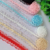 Sangle décorative élastique en nylon jacquard multicolore de 15 mm, motif poisson, avec dentelle en cuir souple, pour sous-vêtements de créateur