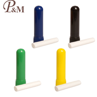 Tube inhalateur nasal vierge moulé par injection, avec mèche en coton, pour huiles essentielles d'aromathérapie, vente en gros, direct usine
