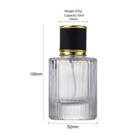 Flacons de parfum ronds en verre personnalisés et élégants 30ml/50ml/100ml, transparents, vides, avec bouchon à vis et emballage pour diffuseur à bâtonnets