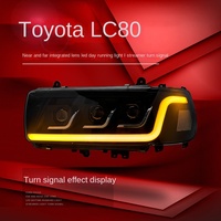 Pour Land Cruiser LC80 1990-2002, ensemble de phares 24V 55W avec feux de jour LED et clignotants