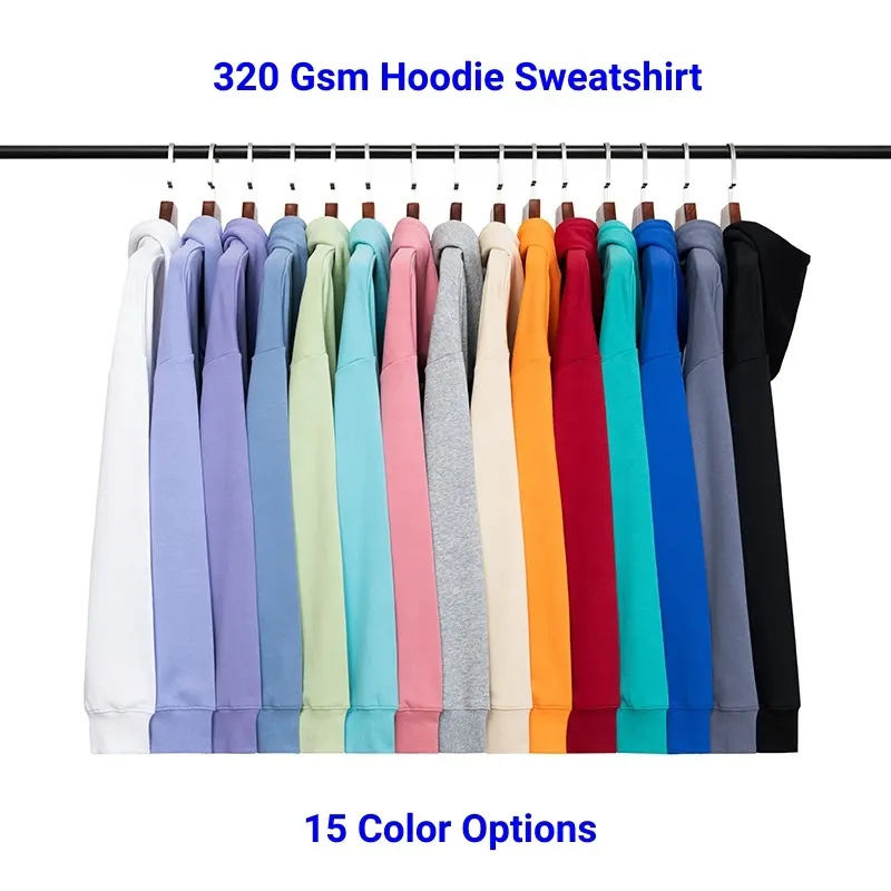 15 colori di alta qualità Unisex Street Wear felpa con cappuccio Pullover Oversize felpa personalizzata Plus Size felpe con cappuccio da uomo con Logo personalizzato