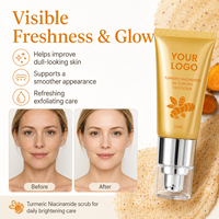 Gommage Visage Anti-Sébum au Curcuma et Niacinamide Marque Blanche 50g – Nettoyage Profond, Exfoliation Douce, Purifie, Lisse, Illumine et Nourrit