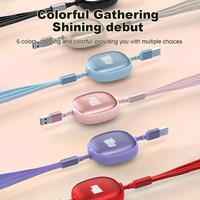Câble de charge rapide super rapide HYTO Custom Gifts rétractable 1,2 m 5A 3 en 1, chargeur de données Micro USB Type-C pour iPhone 14 15