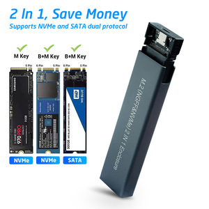 X524 <span class=keywords><strong>2</strong></span> In 1 Pcie Sata 30 42 60 80 M.<span class=keywords><strong>2</strong></span> Naar Usb 3.1 Ssd Case M.<span class=keywords><strong>2</strong></span> Ngff Aluminium M2 Hdd Behuizing Nvme Ssd Disk Behuizing Ssd Behuizing - Product Image 2