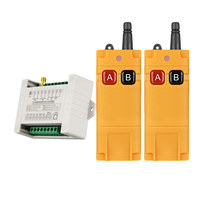 Télécommande industrielle sans fil 4 canaux pour interrupteur LED, relais 10A, étanche, code d'apprentissage, 300m, 4 boutons, AC 100-440V