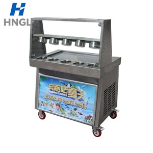 Machine à rouleaux de crème glacée double automatique à friture, 5 barils, compresseur 220V pour usage domestique, <span class=keywords><strong>restaurant</strong></span>, magasin d'alimentation, snacks - Product Image 3