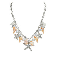 Boho vacaciones estilo océano serie Shell estrella de mar perla collar mujer vacaciones ocio fiesta exagerada Shell collar