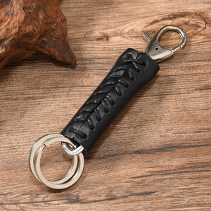 Porte-clés personnalisé fait main en cuir PU, broderie au point de croix, breloque de sac, porte-clés de voiture, cadeau, porte-clés mignon vierge pour fille - Product Image 5