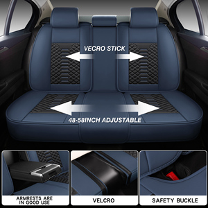 Fundas de Asiento de Coche FXAP para 5 Plazas, para <span class=keywords><strong>Tesla</strong></span> Model 3 Y Toyota Corolla Accord, Cuero de Lujo, Impermeables, Juego Completo - Product Image 3