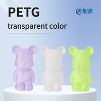 Filament PETG transparent 1,75 mm, matériau d'impression 3D translucide à haute clarté, finition de type verre