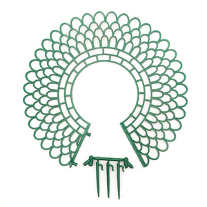 Soporte Redondo para Plantas, Estante para Fresas, Plástico, para Balcón y Jardín, Bandeja de Soporte Duradera, Grande y Pequeña, Verde y Blanco - Product Image 2