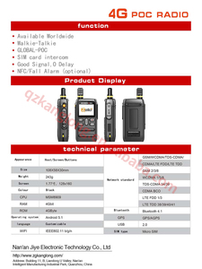 Kanglong-Walkie talkie portátil con micrófono, 4G, LTE, GPS, WiFi, 5000km, cobertura global, GSM, Zello, comunicación de largo alcance, POC - Product Image 3