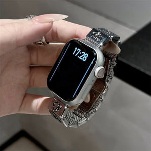 <span class=keywords><strong>Bracelet</strong></span> en acier inoxydable mignon Kawaii Cartoon Little Dog pour <span class=keywords><strong>Apple</strong></span> <span class=keywords><strong>Watch</strong></span> Band 38mm 40mm 41mm <span class=keywords><strong>42mm</strong></span> 44mm 45mm 49mm <span class=keywords><strong>Bracelet</strong></span> en chaîne pour <span class=keywords><strong>femme</strong></span> - Product Image 2